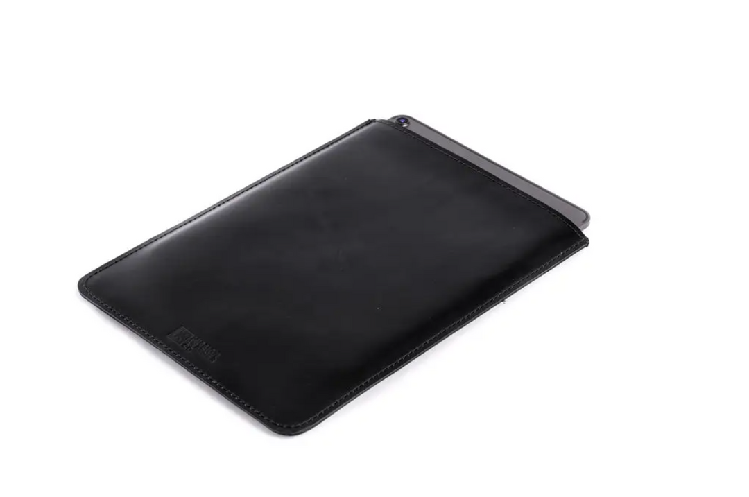 Leather iPad Sleeve - Vertical Black