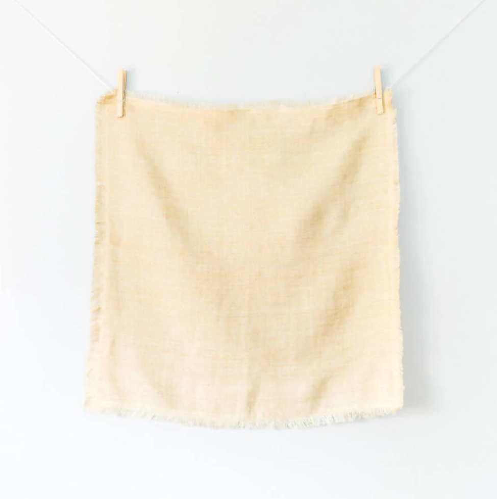 Stone Washed Linen Dinner Napkins in Wheat - Set of 6