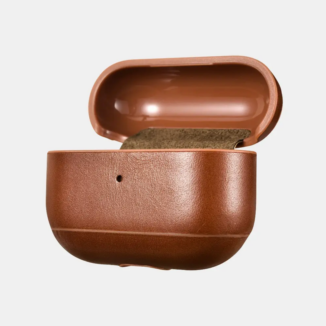 AirPods Pro Case Premium Cowhide Leather - Vintage Brown