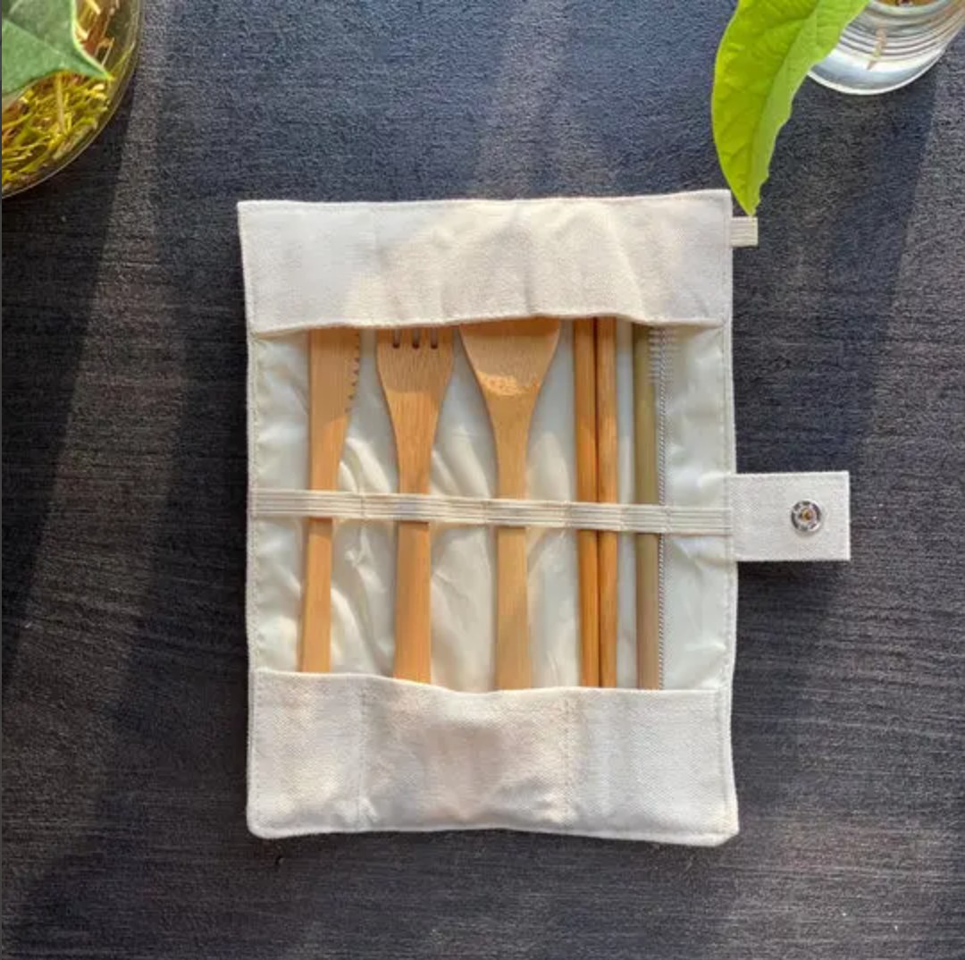 Bamboo Travel Cutlery Set