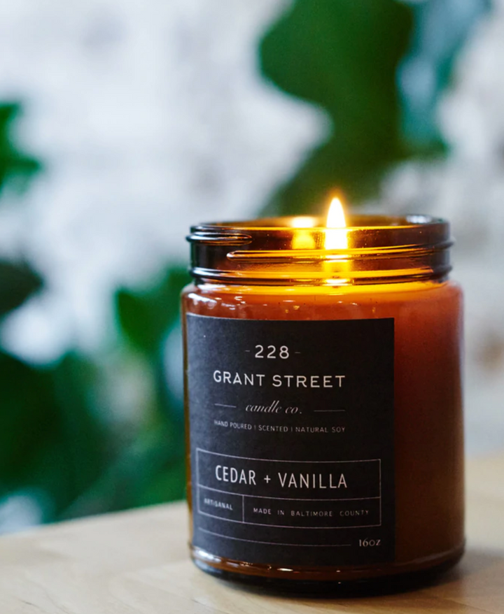 Cedar + Vanilla Candle by 228 Grant Street
