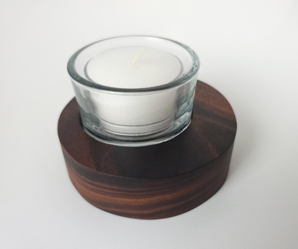 Wood Candle Holder