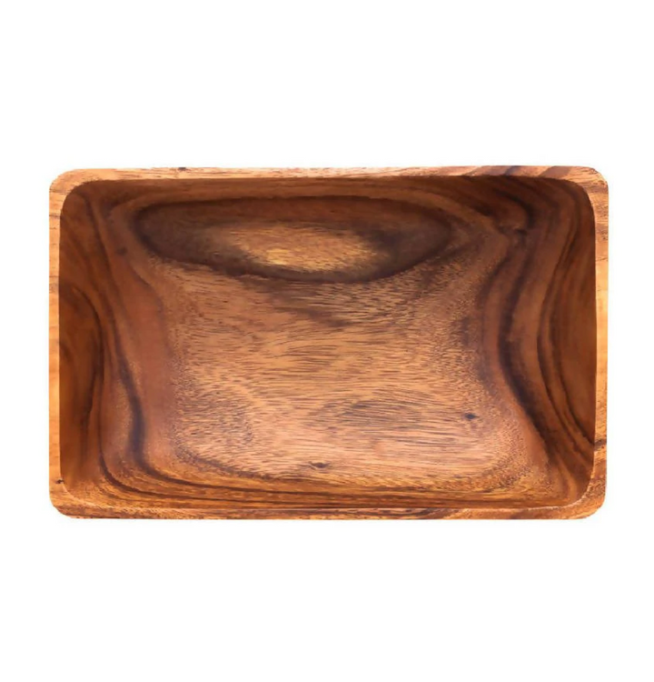 Acacia Wood 12" Rectangle Bowl