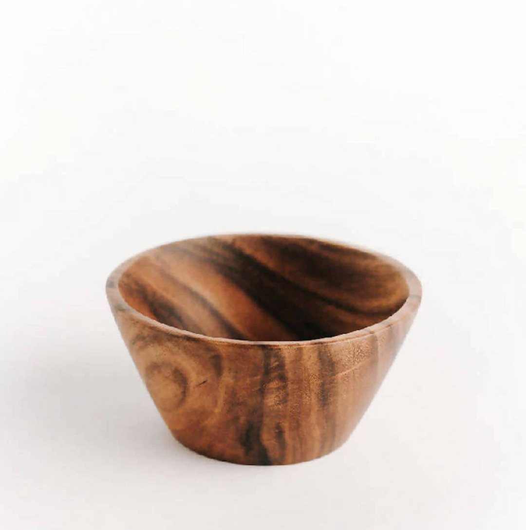 Acacia Wood Snack Bowl