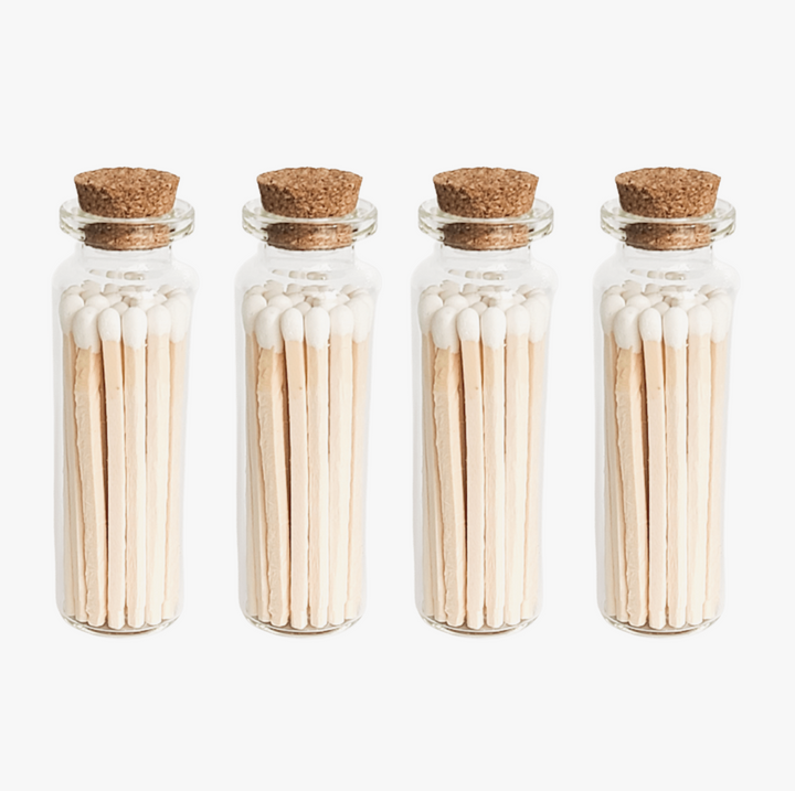 White Decorative Matches in Jar