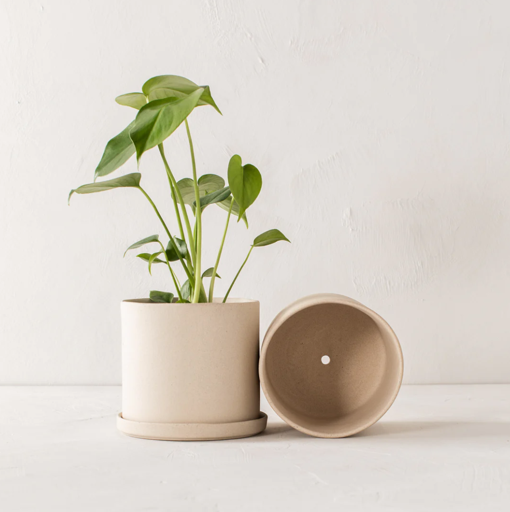6" Raw Stoneware Planter