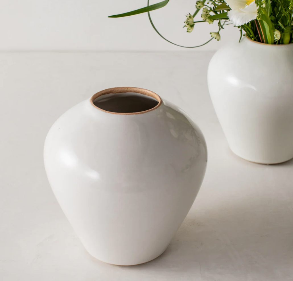 Rounded Stoneware Vase
