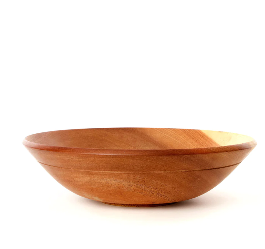 Large Mahogany Wood Salad Bowl