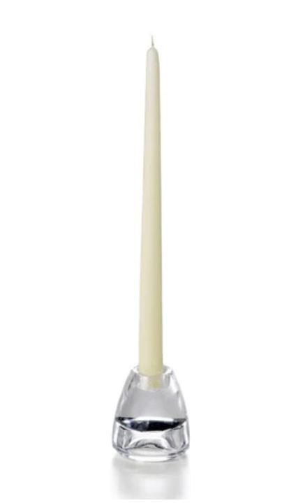 12" Soy Taper Candle in Ivory Pair