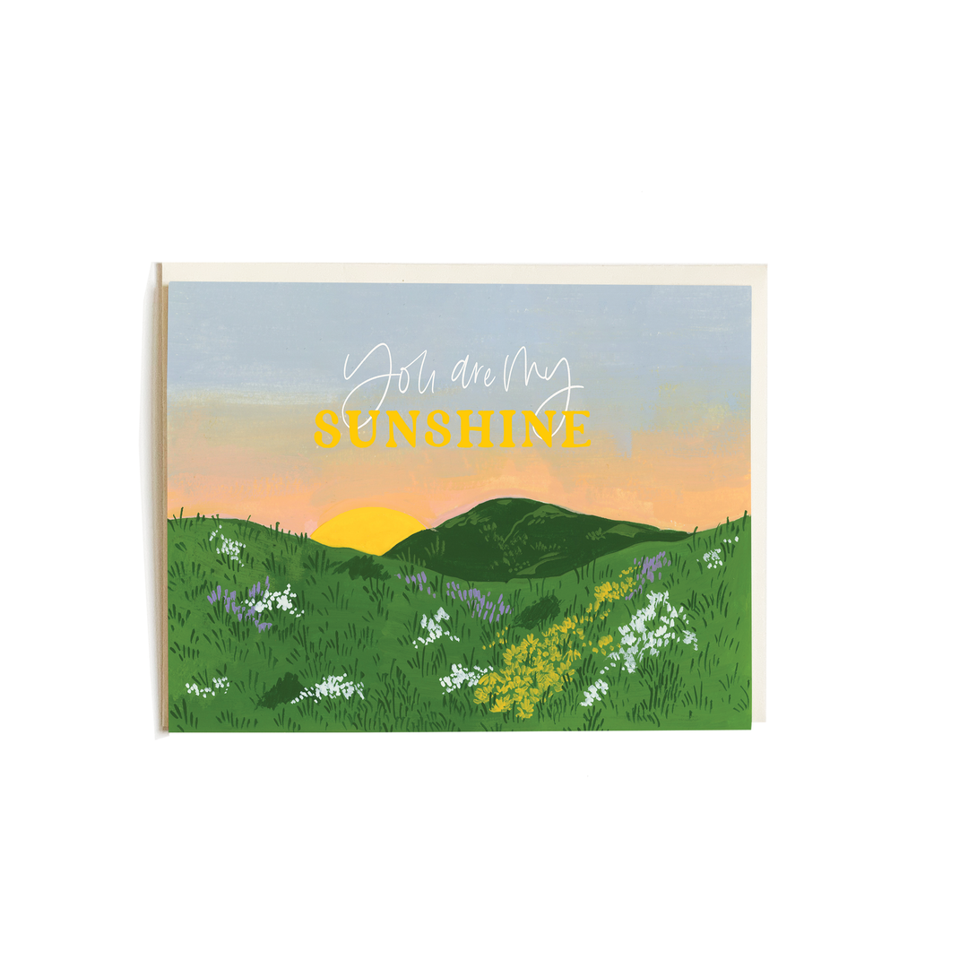 "You Are My Sunshine" Greeting Card - Blue